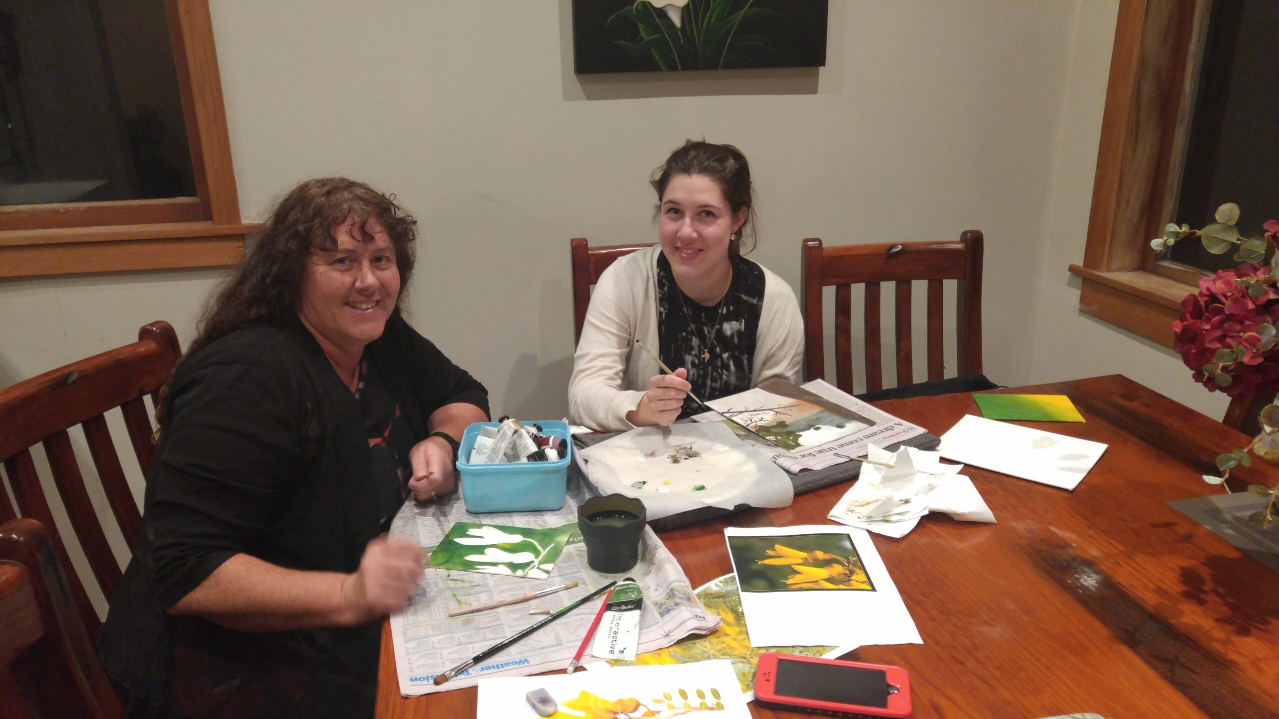 Crafting with my Aunt Gay in Hawera New Zealand!